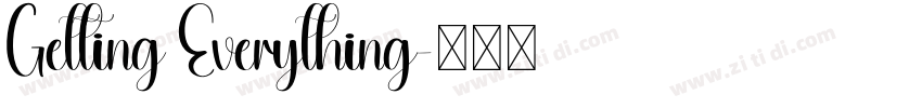 Getting Everything字体转换
